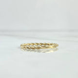 Anillo Trenzado 1.2gr / T6 / Liso Oro Amarillo 18K *