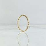 Anillo Trenzado 1.2gr / T6 / Liso Oro Amarillo 18K *