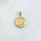 Dije Santísima Trinidad 1.15gr / 2.5cm / Circulo Mate Troquelado Oro Amarillo 18K
