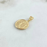 Dije Santísima Trinidad 1.15gr / 2.5cm / Circulo Mate Troquelado Oro Amarillo 18K
