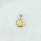 Dije Sagrada Familia 0.9gr / 2.4cm / Ovalo Mate Troquelado Oro Amarillo 18K ©