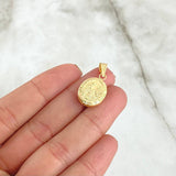 Dije Sagrada Familia 0.9gr / 2.4cm / Ovalo Mate Troquelado Oro Amarillo 18K ©
