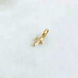 Dije Cruz Lisa 0.2gr / 1.5cm / Oro Amarillo *