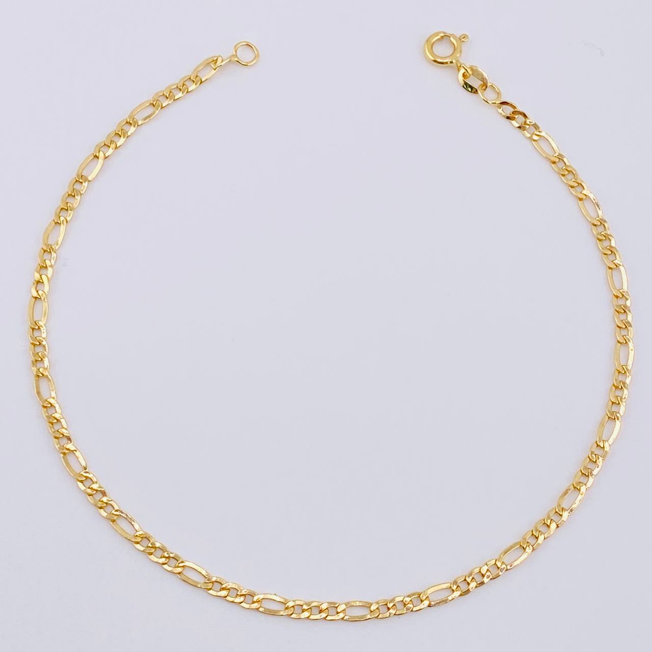Tobillera Figaro 2.2gr / 25cm / 2.7mm Oro Amarillo +1 18K