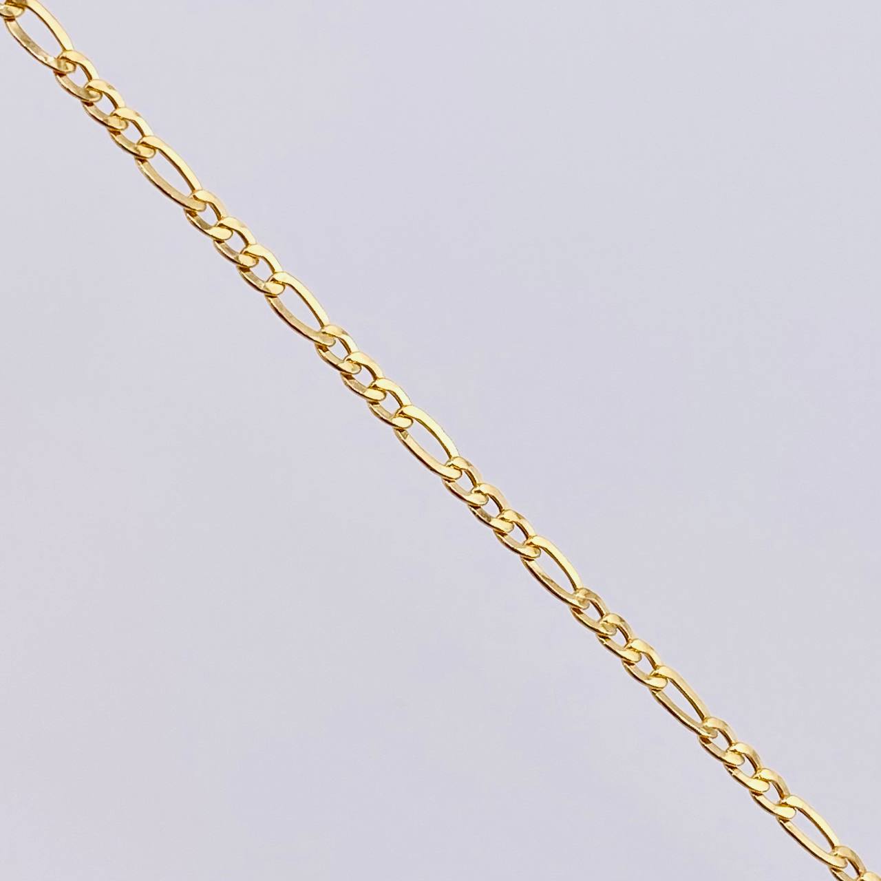 Tobillera Figaro 2.2gr / 25cm / 2.8mm Oro Amarillo +1 18K ©