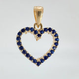 Dije Silueta Corazón Doble Faz 1.4gr / 1.8cm / Oro Amarillo 18K ©