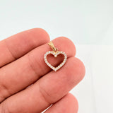 Dije Silueta Corazón Doble Faz 1.4gr / 1.8cm / Oro Amarillo 18K ©