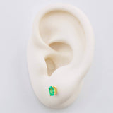 Topos Chispa Ovalo Esmeraldas 60pts 1.2gr / 5mm Oro Amarillo 18K ©