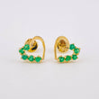 Topos Corazon Parcial Esmeraldas 21pts 1.6gr / 7.4mm Oro Amarillo 18K *