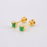 Topos Pinza Cuadricular Esmeraldas 25pts 0.95gr / 4mm Oro Amarillo 18K ©