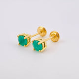 Topos Canasta Esmeraldas 90pts 1.6gr / 4mm Oro Amarillo 18K ©