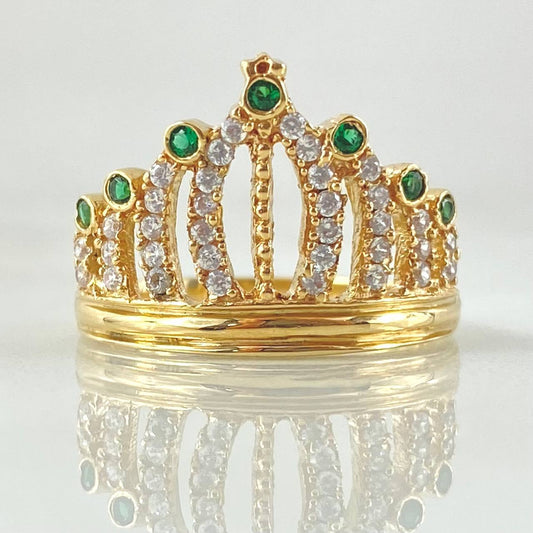 Anillo Corona Tupida 3.85gr / T7 1/4 / Oro Amarillo 18K