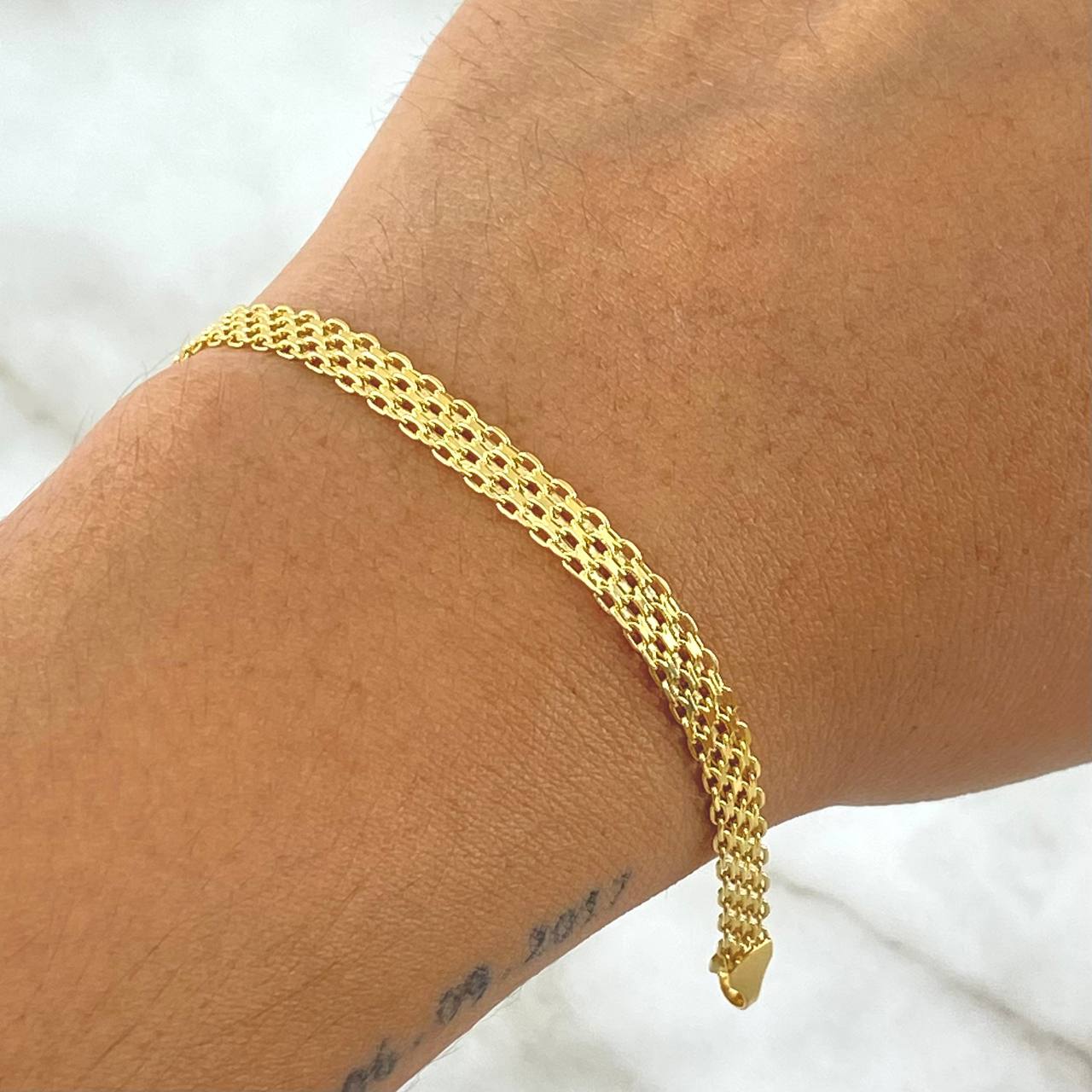 Pulso Chino 3.05gr / 19cm / 4.4mm Oro Amarillo +0 18K