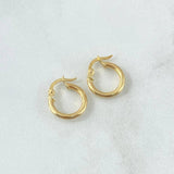 Candongas Lore 1.15gr / 1.4cm / Entorchadas Oro Amarillo 18K