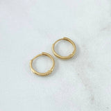 Candongas Kona 1.15gr / 1.2cm / Lisas Oro Amarillo 18K