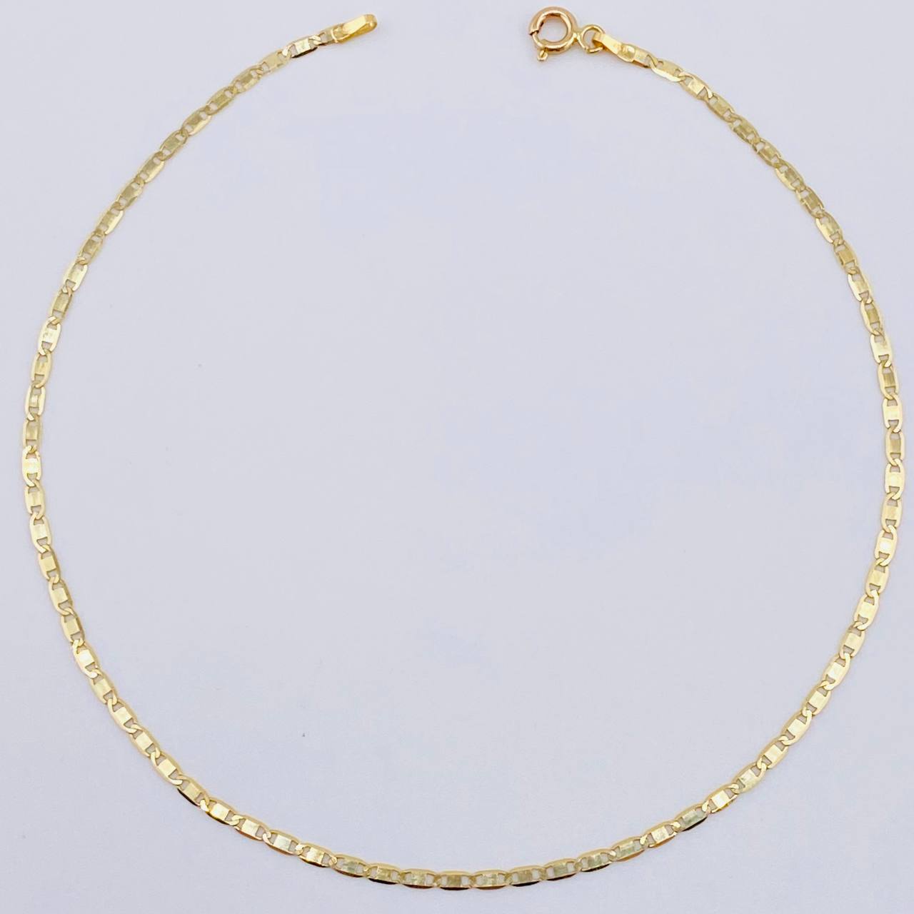 Tobillera Plana 1.5gr / 25cm / 1.7mm Oro Amarillo +3 18K