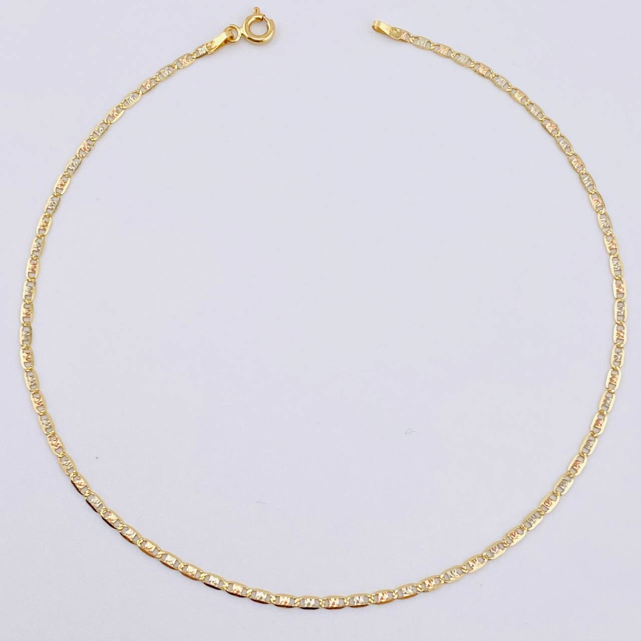 Tobillera Plana 1.45gr / 25cm / 1.7mm Tres Oros +3 18K