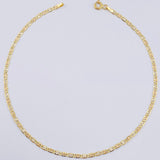 Tobillera Plana 2gr / 25cm / 2mm Tres Oros +3 18K