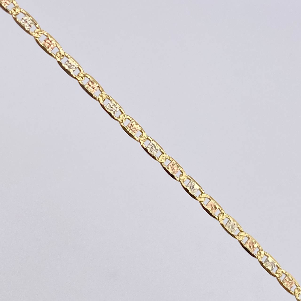 Tobillera Plana 2gr / 25cm / 2mm Tres Oros +3 18K