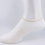 Tobillera Plana 2gr / 25cm / 2mm Tres Oros +3 18K