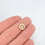 Dije Placa Corona Circular 1gr / 1.8cm / Oro Amarillo 18K ©