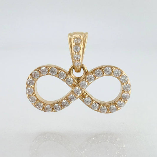 Dije Silueta Infinito Tupido 1.25gr / 1.7cm / Oro Amarillo 18K ©