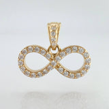 Dije Silueta Infinito Tupido 1.25gr / 1.7cm / Oro Amarillo 18K ©