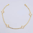 Pulso Aro Seguido Trebol Doble Faz 2.35gr / 19cm / 8mm Oro Amarillo 18K ©