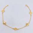 Pulso Aro Seguido Trebol Dorado 3.1gr / 19cm / 8mm Oro Amarillo 18K ©