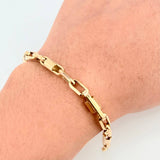 Pulso Rustico 6.95gr / 21.5cm / 5mm Oro Amarillo +3 18K