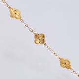 Pulso Aro Seguido Trebol Dorado 4.4gr / 18.5cm-20cm / 11mm Oro Amarillo Nac.Esp. 18K ©