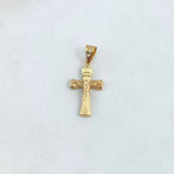 Dije Cruz Cristo Corteza 0.85gr / 2.9cm / Oro Amarillo 18K ©
