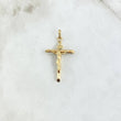 Dije Cruz Cristo Puntas Planas 1.7gr / 4.2cm / Troquelado Oro Amarillo 18K