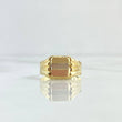 Anillo Sello Bandera Mate 1.5gr / T7 / Rayas Laterales Tres Oros 18K ©