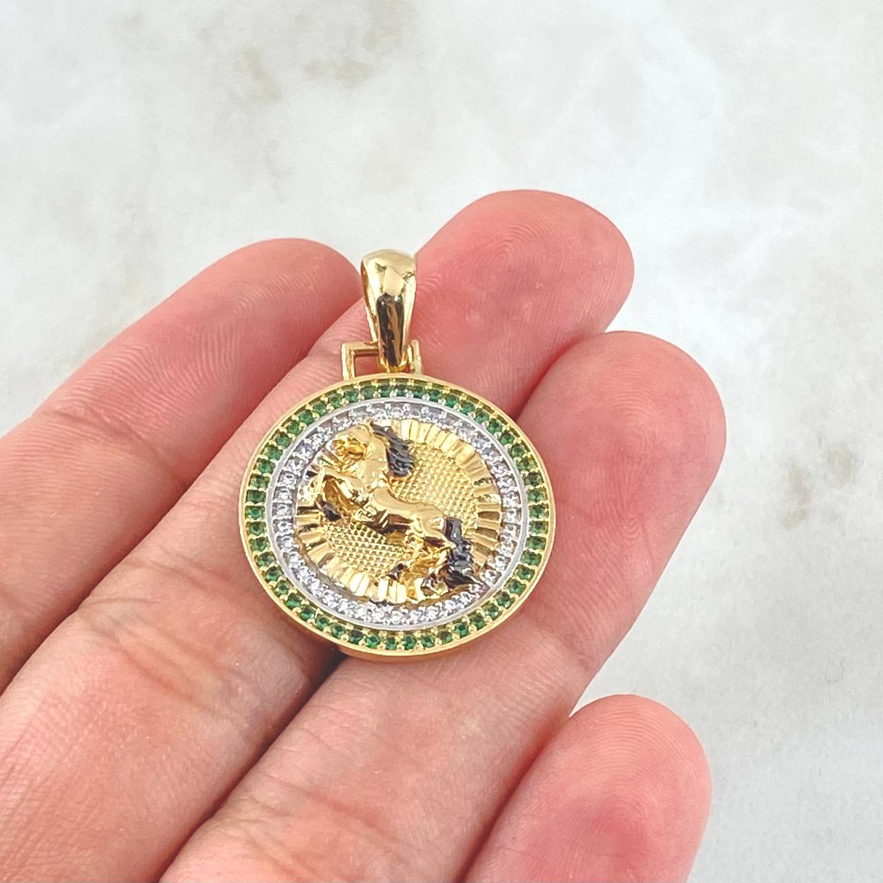 Dije Placa Caballo 4.65gr / 3cm / Oro Amarillo 18K ©