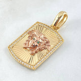Dije Placa Medusa 8.4gr / 4.2cm / Dos Oros Amarillo Rosa 18K ©