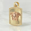 Dije Placa Medusa 8.4gr / 4.2cm / Dos Oros Amarillo Rosa 18K ©