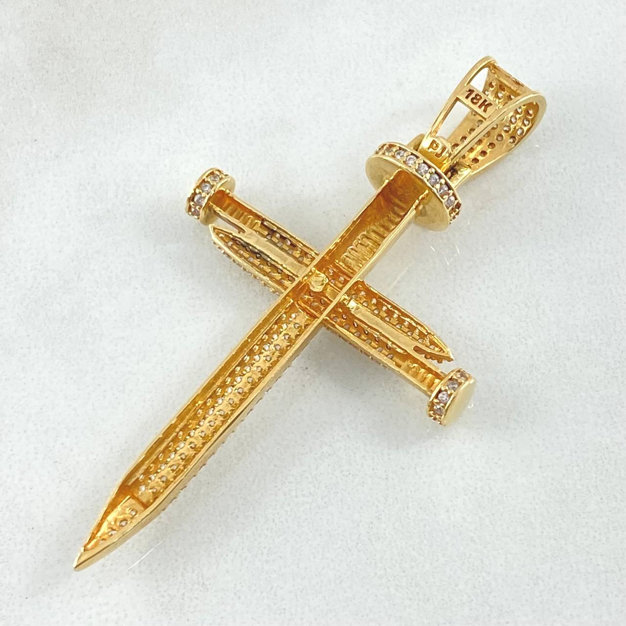 Dije Cruz Clavo 7.5gr / 6cm / Oro Amarillo 18K ©