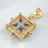 Dije Placa Brujula 20.95gr / 4.5cm / Oro Amarillo 18K ©