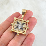 Dije Placa Brujula 20.95gr / 4.5cm / Oro Amarillo 18K ©