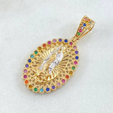 Dije Virgen De Guadalupe 4.35 g / 3.5 cm Dos Oros Amarillo Blanco 18K