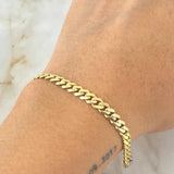 Pulso Cubano Infinito 6.9gr / 21cm / Oro Amarillo +4 18K
