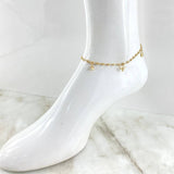 Tobillera GC Calabrote 4.2gr / 25cm / Sol-Avion-Corazon Oro Amarillo 18K