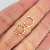 Candongas Mini Aro 0.55gr / 1cm / Oro Amarillo 18K &