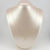 Set Cadena y Dije Flor Espejo + Cruz 1.25gr / 50cm / 1.3mm Oro Amarillo 18K (Oferta) *