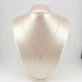 Set Cadena y Dije Flor Espejo + Cruz 1.15gr / 45cm / 1.3mm Oro Amarillo 18K (Oferta)