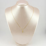 Set Cadena y Dije Flor Espejo + Virgen Milagrosa 1.35gr / 45cm / 1.3mm Oro Amarillo 18K (Oferta) *