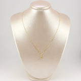 Set Cadena y Dije Flor Espejo + Virgen Milagrosa 1.25gr / 45cm / 1.3mm Oro Amarillo 18K (Oferta) *