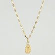 Set Cadena y Dije Flor Espejo + Virgen Guadalupe 1.25gr / 45cm / 1.3mm Oro Amarillo 18K (Oferta)