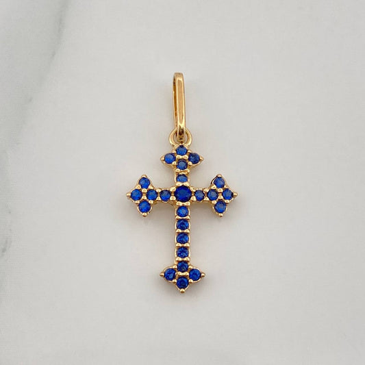 Dije Cruz Gotica 0.6gr / 2cm / Oro Amarillo 18K %